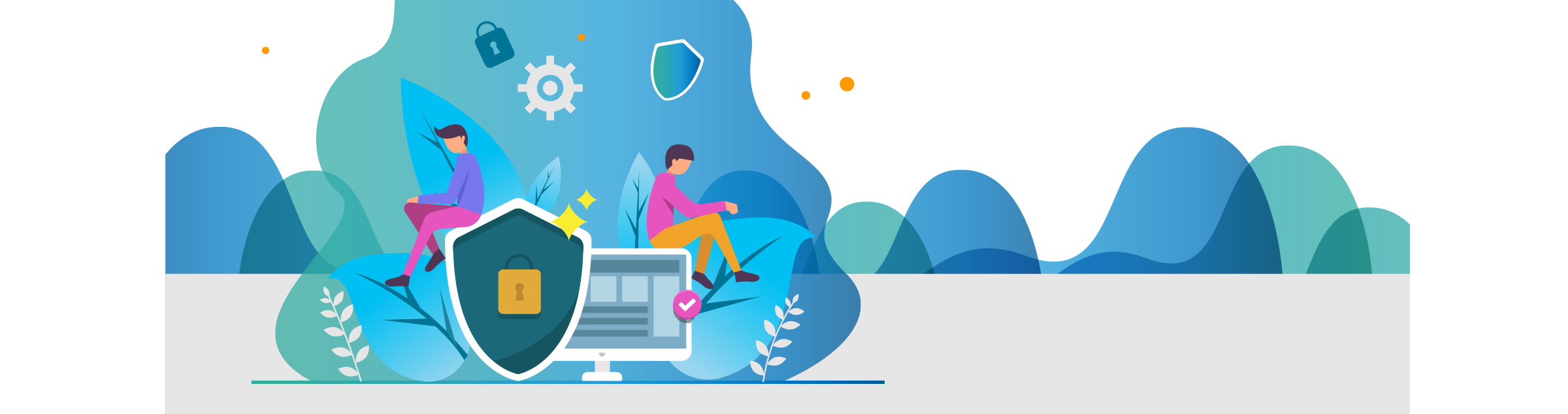 Ilustracion de equipo trabajando